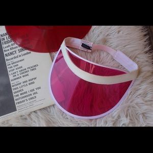 Retro 80s Clear Hot Pink Visor